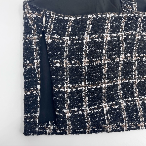 NWT Abercrombie & Fitch Preppy Black Plaid Tweed Crop Top Size XXL - Picture 6 of 9